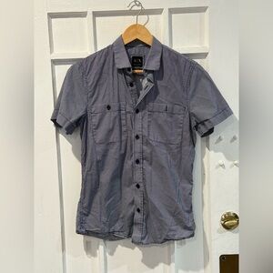 Armani Exchange Black and White Casual Button Down Shirt